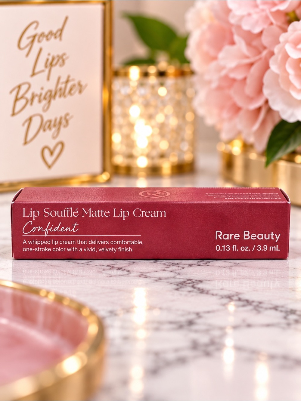 Rare Beauty Lip Soufflé Matte Lip Cream Confident 0.13 oz Full Size